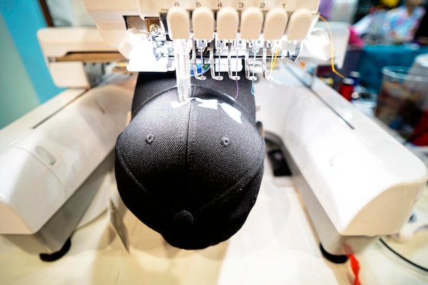 embroidery machine closeup